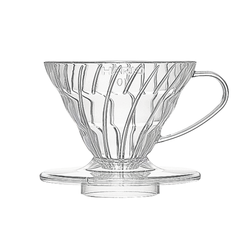 Hario V60 Dripper 01 transparant kunststof koffiefilter voor pour-over koffie