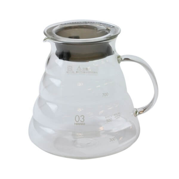 Hario V60 Range Server 03 glazen koffiekan 800 ml voor pour-over filterkoffie
